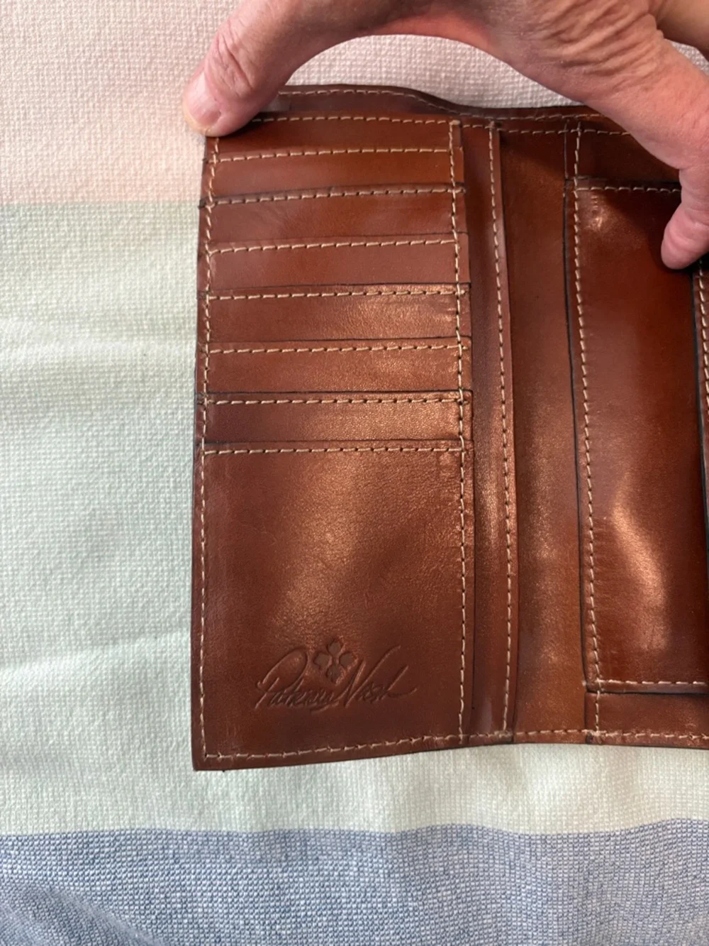 Patricia Nash Brown Tri fold RFID Leather Wallet. NWOT - Picture 5 of 13